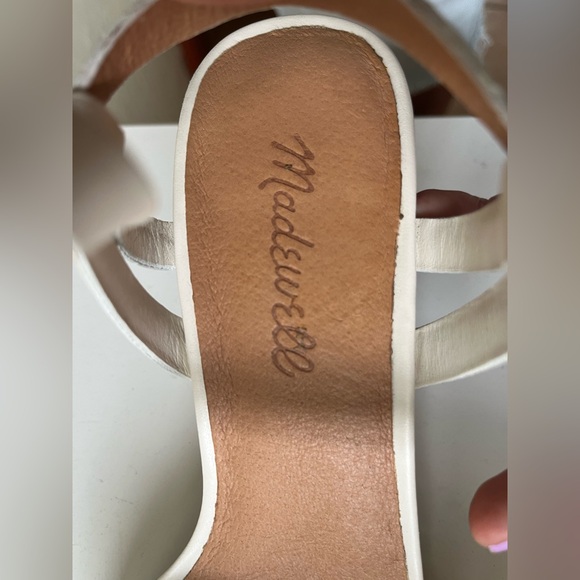 Madewell Elegant off White Block Heel Sandals size 7 - Picture 8 of 14